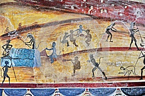 Ancient Mural Fresco in Romania