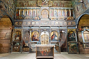 Ancient Mural at St. George`s Church in Drohobych, Lviv Oblast, Ukraine. It is part of the World Heritage Site.