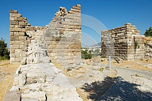Ancient Myndos stone gate in Bodrum, Turkey.