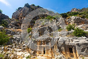 Ancient Myra and Lycian rock Tombs. Turkey