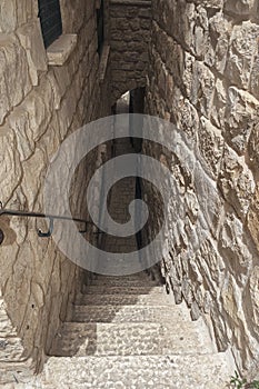 The Ancient Mythical Messiah Alley in Safed in Israel