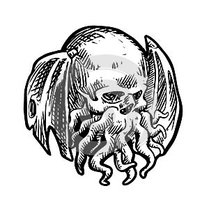 Ancient Mythical Monster Cthulhu photo