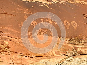 Ancient Petroglyphs in Utah, Wolfman Panel