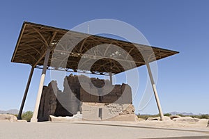 Ancient Native building rests at Casa Grande Ruins