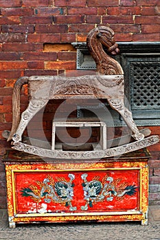 Ancient Nepalese wooden carving