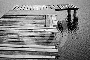 An ancient and now obsolete mooring pier for fishermen