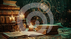 Ancient Numerology and Esoteric Symbols Composition