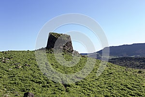 Ancient Nuraghe view in Sardinia