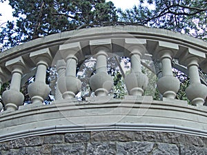 An ancient observation deck in Charax Park. The Charax Park stretches over 17.5 hectares.