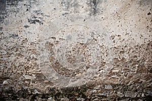 Ancient obsolete wall. Aged italian street wall background,