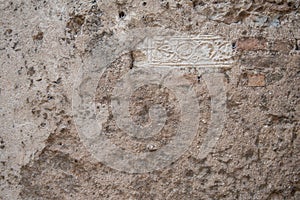 Ancient obsolete wall. Aged italian street wall background, texture.