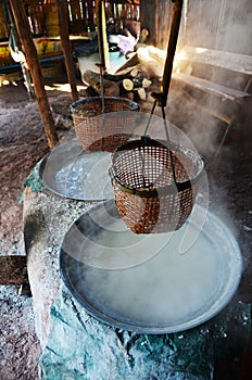 Ancient old stove for make rock salt Indigenous Knowledge of bo kluea in Nan city