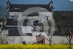 Ancient old village house with traditional chinese culture, anhui, huizhou, China.