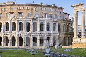 Ancient open-air theatre of Marcellus in Rome, Italy photo