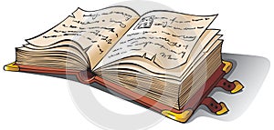 Ancient opened book