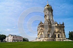 Ancient Orthodox Church of the Sign of Our Lady Znamenskaya church in manor Dubrovitsy, Russia.