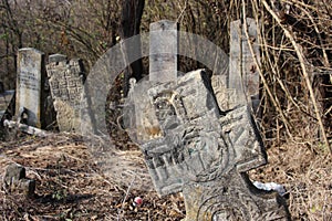 Ancient Orthodox gravestone photo