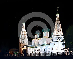 Ancient ortodox christian curch in the night