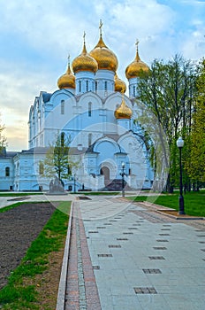 Ancient ortodox curch with golden domes