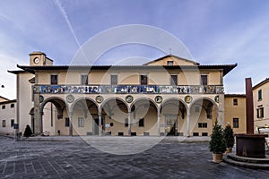 The ancient Ospedale del Ceppo in Pistoia, Tuscany, Italy