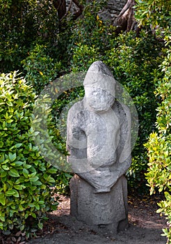 Ancient pagan idol in forest