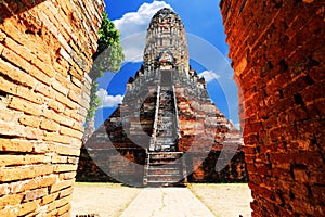 Ancient pagoda in Ayuttaya,Thailand.