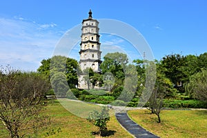 An ancient pagoda built during the Ming Dynasty in China