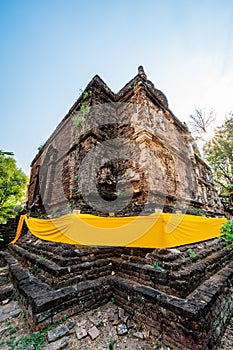 Ancient pagoda in Chet Yod temple