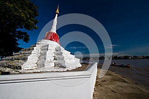 The ancient pagoda in koh kret, Nonthaburi