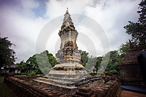Ancient pagoda in northeast region of Thailand photo