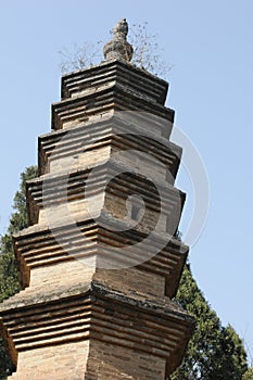 An ancient pagoda in Shaolin Temple, China