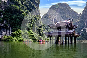 The ancient pagoda in Trang An, Ninh Binh province, Vietnam