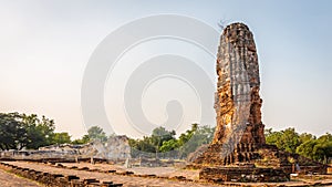 Ancient pagoda at Wat Lokaya Sutharam, Ayutthaya