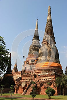 Ancient Pagoda at Watyaichaimongkol Temple in Ayudhaya, Thailand