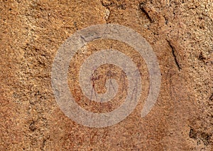 Ancient paintings on stones of the Erongo Mountains in northern Namibia