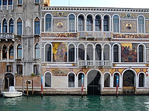 Ancient palazzi palace in Venice, Italy photo
