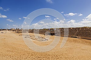 Ancient Palestinian Caesarea, Roman hippodrome,