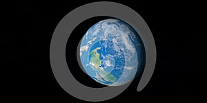 Ancient Pannotia supercontinent in earth planet