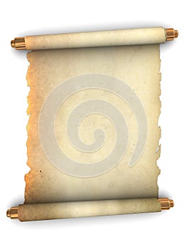 Ancient paper scroll