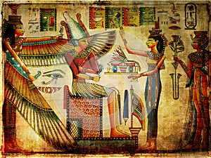 Ancient papyrus photo