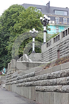 Ancient parapet of stone