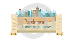 Ancient Parchment Scroll, Historical Documents, vector design Generative AI