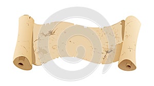 Ancient Parchment Scroll Map Treasure Chart, vector design Generative AI