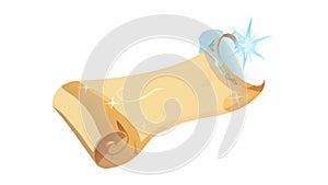 Ancient Parchment Scroll Paper Vector, vector design Generative AI