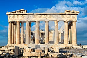 Ancient Parthenon temple in Acropolis, Athens, Greece