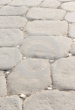 Ancient pavement in Pompeii, Italy
