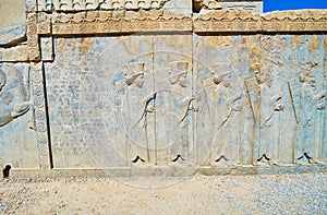 The ancient Persian soldiers, Persepolis, Iran