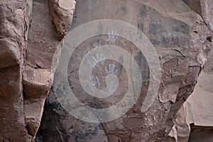 Ancient petroglyph rock carvings