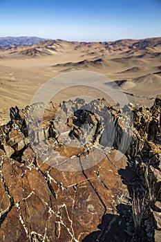 Ancient petroglyphs in Altai mountains