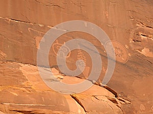 Ancient Petroglyphs in Utah, Wolfman Panel